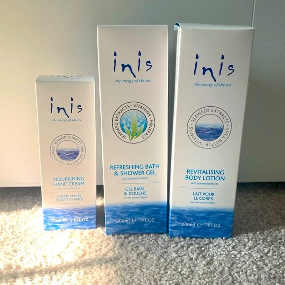 Inis the Energy of the Sea Trio Set: Body Lotion, Shower Gel, and Hand Cream